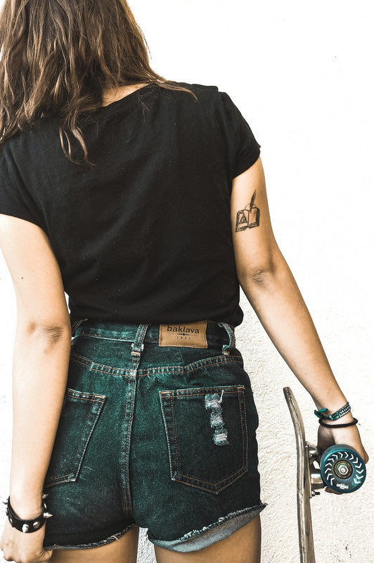 High Waisted Cigarette Denim