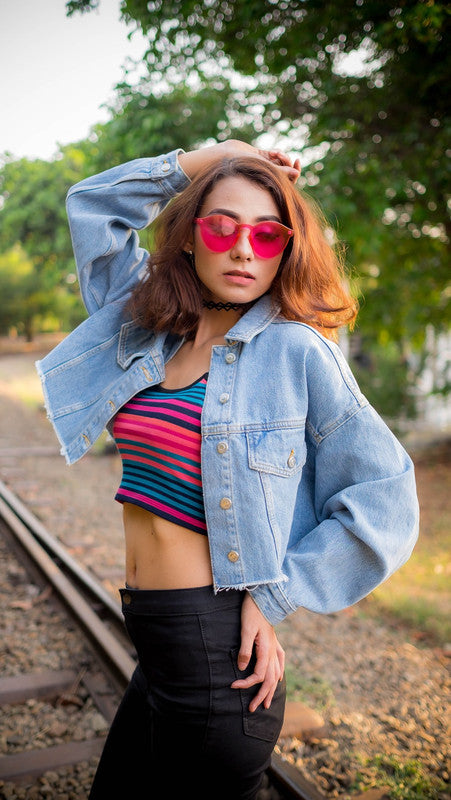 Moss green Crop Top